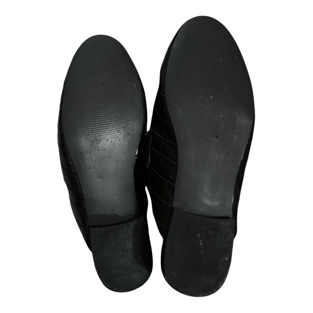 Steve Madden- Black Slip On Loafer With Buckle Size 8